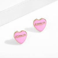 Hot Selling New Creative Heart-shaped English Alphabet Earrings