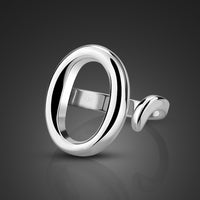 Fashion S925 Silver Opening Ring Geometric O-type