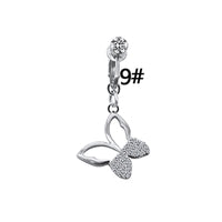 Zircon Heart Moon Butterfly Perforation-free Belly Ring
