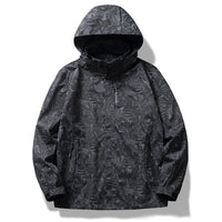 Casual Camouflage Shell Jacket Hooded Color Loose Men