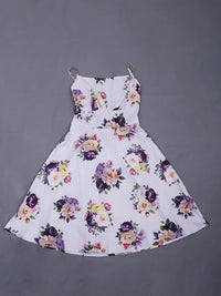 Womens Waist-Cinching Figure-Lifting Floral Sleeveless Slip Dress