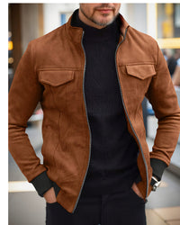 Men's Polo Collar Jacket Casual Jacket Fashion Slimming
