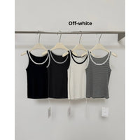 Casual Commuter Classic Striped Slightly Stretchy Base-Layer Tank Top