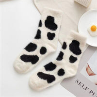 Women's Fashion Mink Fur Cute Warm Mid-calf Length Socks