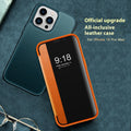 Plain Leather Business Flip Phone Case With Anti Drop Function
