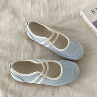 Double Drawstring Retro Round Toe Flat Bottom Shallow Mouth Casual Shoes