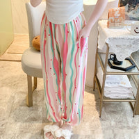 Plus-size Rayon Beach Mosquito-proof Cotton-look Pajama Pants