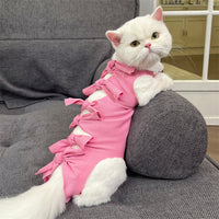 Lace-up Cat Sterilization Clothing Post-operation Polyester