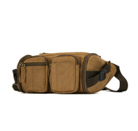 Vintage Genuine Leather Men's Shoulder Multi-functional Large Capacity Crossbody Bag