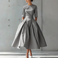 Fashionable Chic And Elegant High-Waisted Swing Dress