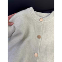 Button Knitted Cardigan Women's Sweater Korean Style Loose Soft Glutinous