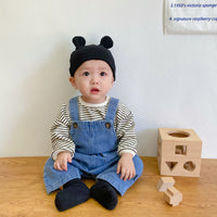Clothes For Babies Children's Denim Suspender Pants Suit