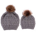 Parent-child Knitted Hat Manufacturers Spot Butterfly Fur Ball Warm Hat