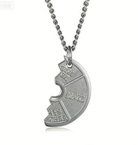 European And American-style Fitness Dumbbell Plate And Barbell Necklace For Men