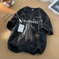 Short-sleeve Washed-and-distressed T-shirtbase Layer