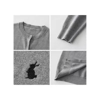 Autumn New Simple Solid Color Embroidered Knitted Cardigan Sweater