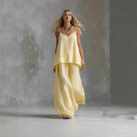 Solid-color Sleeveless Elegant Womens Suit