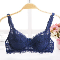 Thin Breathable Plus Size Lace Push Up Adjusting Bra