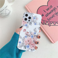 Compatible with Apple , Ins Simple Flowers Apple Mobile Phone Hard Case