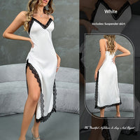 Sexy Slim Fit Strap Long Lace Trimmed Dress