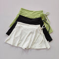 Women's Fashion Sports Side Slit Lace-up Culottes