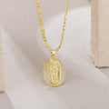 Fashion Copper Necklace Female Creative Virgin Mary