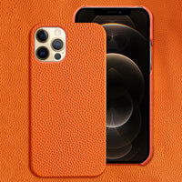 Leather Mobile Phone Case Half Bag Oil Edge Anti-fall