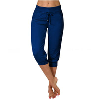 Women's Knitted Cropped Casual Slim-Fit Trousers