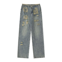 American High Street Jeans Washed Make Old Ripped