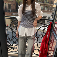Casual Commuter Classic Striped Slightly Stretchy Base-Layer Tank Top