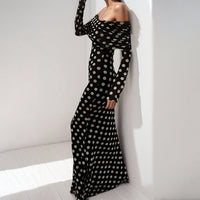 Crew-neck Figure-hugging Sheath Dress