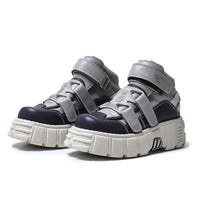 Spring And Autumn New Spanish Retro Punk Contrast Color Platform Thick Bottom Shoes