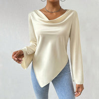 Ladies' Mature And Intellectual Style T-shirt Elegant And Aloof Long-sleeved Top For Autumn And Winter