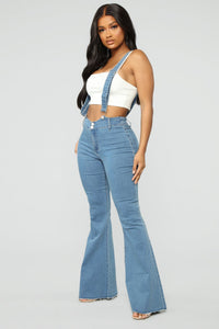 Ladies Denim Fashion Strap Trousers New Style