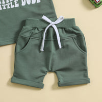 Sports Suit Letter Short Sleeve