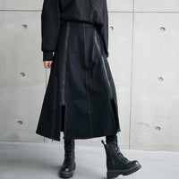Womens Mid-Length Asymmetrical A-Line Skirt