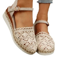 Women's Outerwear Hemp Rope Lace Casual Sandals