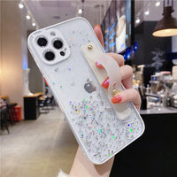 Mobile Phone Case Epoxy Glitter 11pro Gradient Fine Hole Transparent Case