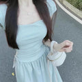 New Patchwork Skirt Sophisticated Waist-cinching And Slimming Maxi Dress