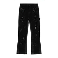 Basic Slightly Flared Split Jeans