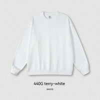 Men's Fashion Loose Solid Color Terry Round Neck Sweater