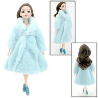 Doll Fashion Plush Coat Cloak Girl Toy Doll
