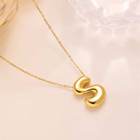 New Titanium Steel 18K Gold-Plated 26-Letter Necklace For Women