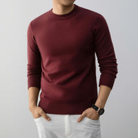 Mens Stylish And Minimalist Crew-neck Knit Sweater