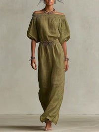 Fashionable Casual Solid-Colored Womens Pants Suit