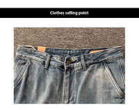 Casual Pu Shuai High-end Big Workwear With Pocket Denim Shorts Men