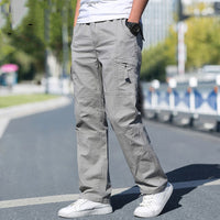 Spring And Autumn Cotton Sports Overalls Men's Plus Sizes Pants