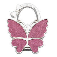 Glossy Frosted Big Butterfly Bag Hook With Inner Folding Ladies