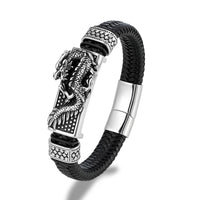 Retro Dragon Totem Woven Leather Bracelet