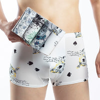 Men's Boxers Mid-waist Breathable Youth Boxer Underwear